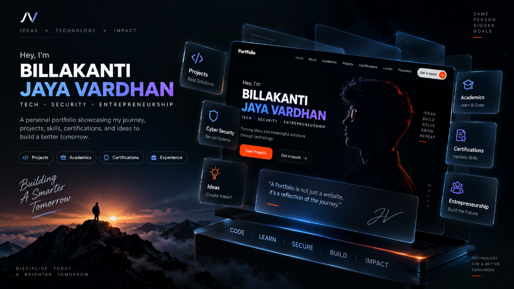 Portfolio Website by Billakanti Jaya Vardhan